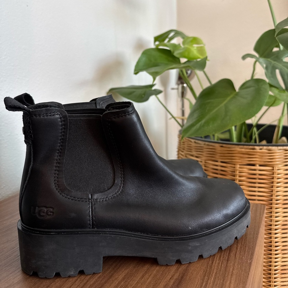 UGG Black Chelsea Platform Boots